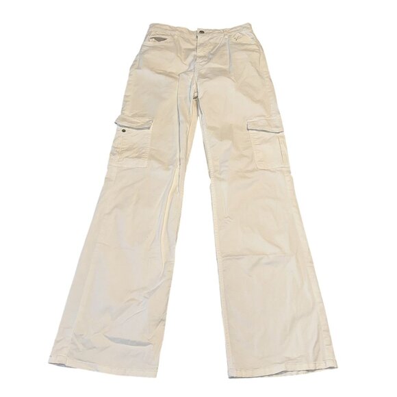 Sanctuary Standard Surplus White Straight Leg Cargo Pocket Pants Women's 26 - Picture 1 of 8